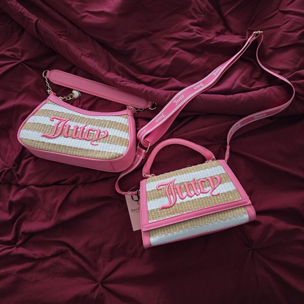 BRAND NEW Juicy Couture Juicy Gelato Shoulder & Crossbody Bag Set Leather Gold